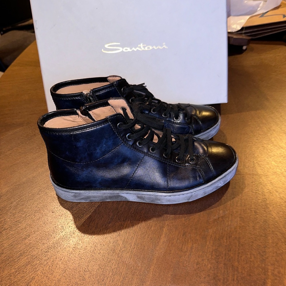 Santoni blue high tops